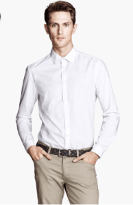 white men's shirt