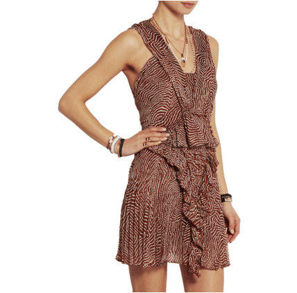 isabel marant sale - Macy printed silk-chiffon mini dress