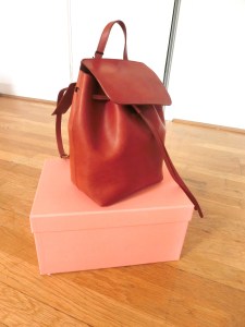 mansur gavriel mini backpack front
