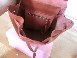 mansur gavriel mini backpack inside details