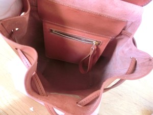 mansur gavriel mini backpack inside