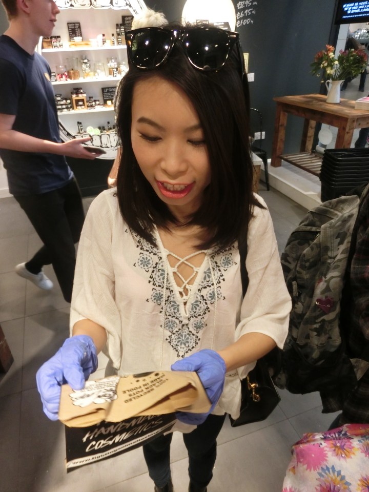 Finished packed lush butterbear in the brown bag