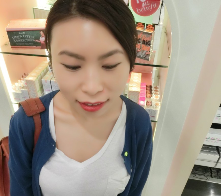 after my brow wax at benefit. before and after