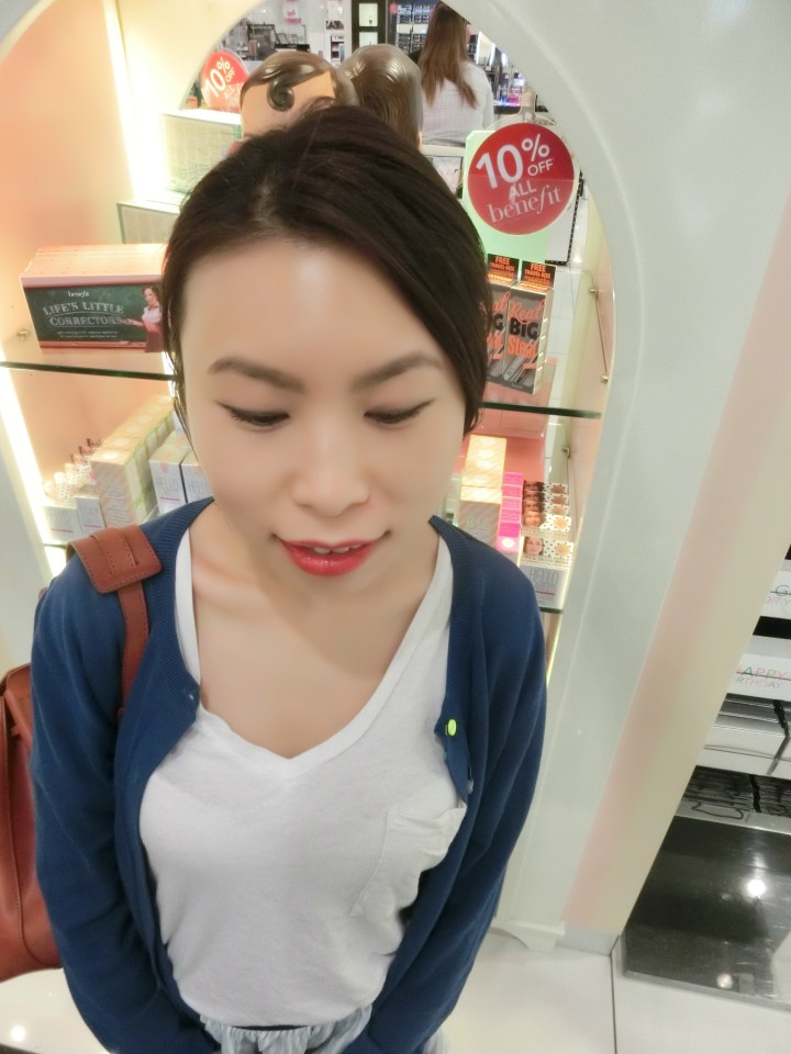 after my brow wax at benefit. before and after