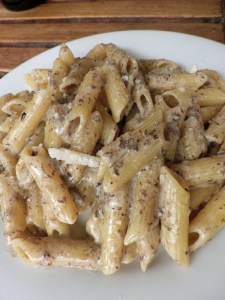 black truffle cream sauce penne Marche des Enfants Rouges