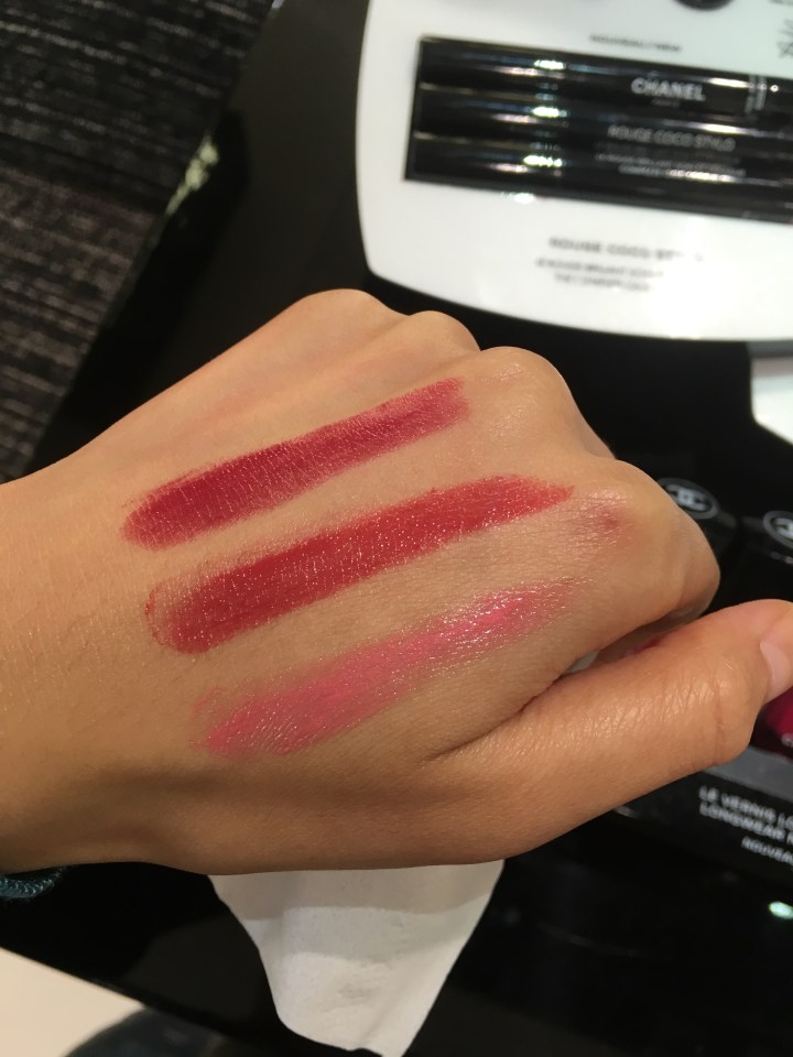 chanel coco rouge stylo swatches part 1