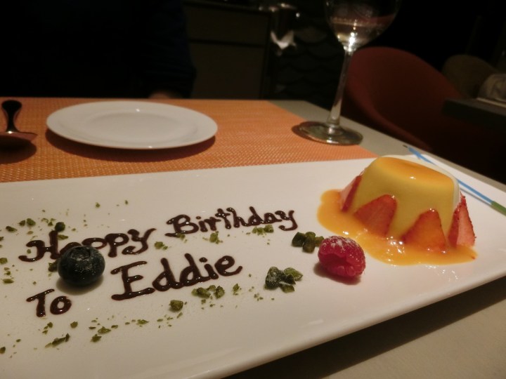 Francesco by Franck Muller Panna Cotta with mango and passion fruit coulis 