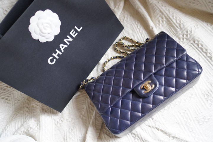 Chanel midnight blue classic double flap